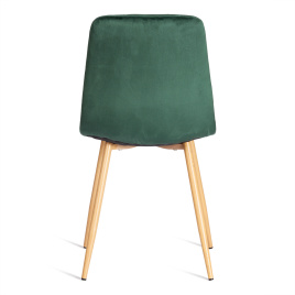 Стул CHILLY (mod. 7094-1) вельвет/металл, 44,5х52,5х86 см, dark green (темно-зеленый) HLR57 / натура фото 4