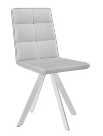 Стул DikLine 230 поворотный B22 GREY, ножки белые фото 1