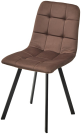 Стул РИЧИ, цвет H-71 Шоколадный, велюр / черный каркас фото 1