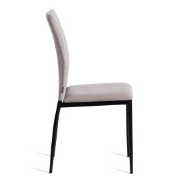 Стул CAPRI (mod. BC565-DC) металл, флок, 43 х 53 х 92 см, Light grey (светло-серый) HLR14 / черный фото 2