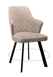 Стул DikLine 245 поворотный, К4 капучино, ножки черные фото 1