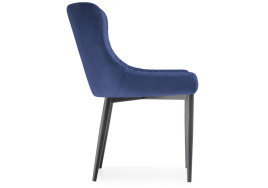Стул на металлокаркасе Teo dark blue / black фото 3
