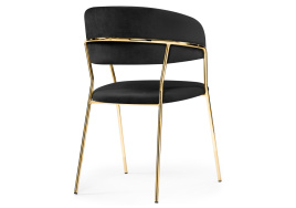 Стул на металлокаркасе Kamelia black / gold фото 4