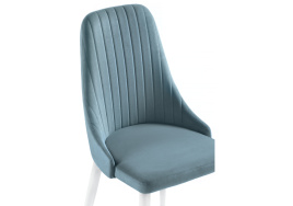 Стул на металлокаркасе Kora light blue / white фото 5
