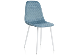 Стул на металлокаркасе на металлокаркасе Capri blue / white фото 1