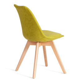 Стул TULIP SOFT (mod. 053V) дерево/пластик/ткань, 49,5 x 54,5 x 84 см, Светло-зеленый (Light green)  фото 3