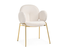 Стул на металлокаркасе Kalipso white / gold фото 2