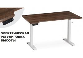 Компьютерный стол Маркос с механизмом подъема 140х80х75 орех кантри / белый фото 1