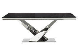 Стол стеклянный Levon 200x100x75 black фото 2