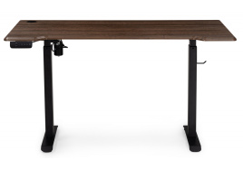 Компьютерный стол Маркос с механизмом подъема 140х80х75 черный / кантри орех фото 3