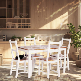Стул Соната / Sonata chair массив сосны, 41х50х95 см, антик/белый фото 4