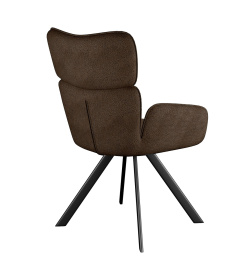 Стул DikLine 501 поворотный SB3 шоколад, ножки черные фото 4