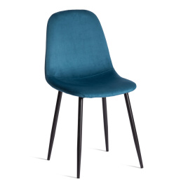 Стул BREEZE (mod. 4724) Велюр/металл , 44 х 53 х 87 см, Dark turquoise (темно-бирюзовый) HLR62 / чер фото 1