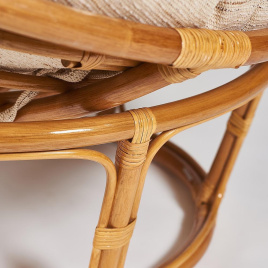 Кресло PAPASAN/ПАПАСАН 23/01 W  /с подушкой/ диаметр подушки 129 см, 115х101х104 см, Honey (мед), тк фото 3