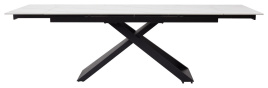 Стол LIVORNO 180 MATT WHITE MARBLE SOLID CERAMIC / BLACK, ®DISAUR фото 4