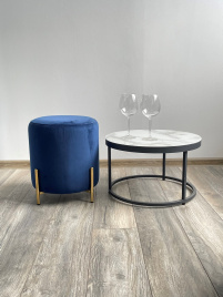 Пуф для гостиной RICE BLUVEL-86 NAVY BLUE / GOLD М-City фото 2
