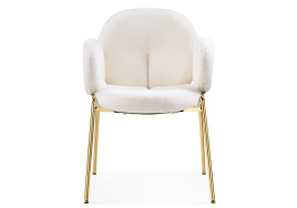 Стул на металлокаркасе Kalipso white / gold фото 3