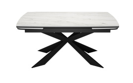 Стол DikLine KM160 керамика белый мрамор С41 матовая/опоры черные (2 уп.) фото 2