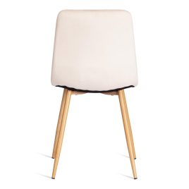 Стул CHILLY (mod. 7094-1) вельвет/металл, 44,5х52,5х86 см, beige (бежевый) HLR2 / натуральный фото 4