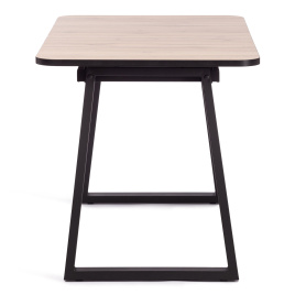 Стол MALTIDO ЛДСП/HPL/металл, 130 х 75+30 х 75 см, Дуб Вотан/чёрный фото 2