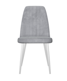 Стул DikLine 326 B22 GREY, ножки белые фото 2