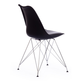 Стул TULIP IRON CHAIR (mod.EC-123) / 1 шт. в упаковке металл/пластик, 54,5*48*83,5см, черный фото 3
