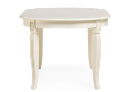 Стол деревянный Aviano овальный слоновая кость фото 4