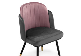 Стул на металлокаркасе Penelopa dark gray / PINK /  black / gold фото 5