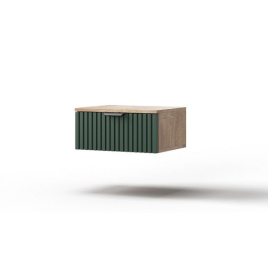 Тумба «Герта» 1я КМК 0979.19, дуб канзас/зеленый матовый фото 1
