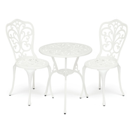 Комплект Secret De Maison Romance (стол +2 стула) алюминиевый сплав, D60/H67, 53х41х89см, butter whi
