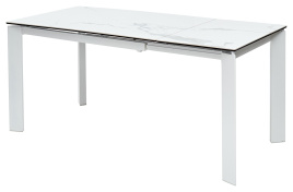 Стол CORNER 120 MATTE STATUARIO Белый мрамор матовый керамика, стекло/ белый каркас, ®DISAUR фото 5