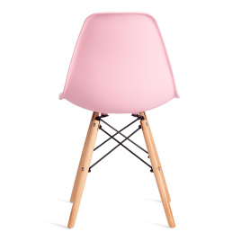 Стул CINDY (EAMES) (mod. 1801) дерево бук/металл/сиденье пластик, 45x51x82 см, Light pink (светло-ро фото 4