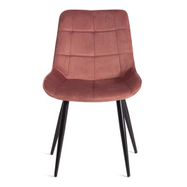 Стул ABRUZZO ( mod. 8060 ) металл/велюр, 54 х 62 х 83 см, коралловый (HLR 44)/черный фото 5