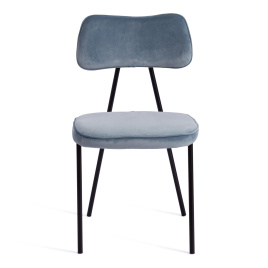 Стул SILVIA (mod. 0139124) / 1 шт. в упаковке металл/вельвет, 46,5х59х82,5 см, голубой S108 (SILVER  фото 5