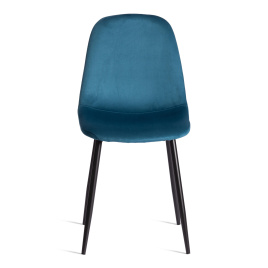 Стул BREEZE (mod. 4724) Велюр/металл , 44 х 53 х 87 см, Dark turquoise (темно-бирюзовый) HLR62 / чер фото 3