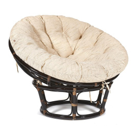 Кресло PAPASAN/ПАПАСАН 23/01 W  /с подушкой/ диаметр подушки 129 см, 115х101х104 см, Antique brown (
