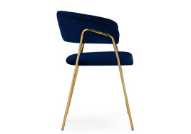 Стул на металлокаркасе Kamelia 1 dark blue / gold фото 2