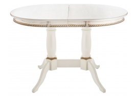 Стол деревянный Кантри 120 молочный / золотая патина фото 4