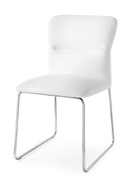 Стул FRIDA CB/1806-SK  MT.P77 CHROMED/  SKUBA S92 OPTIC WHITE фото 1