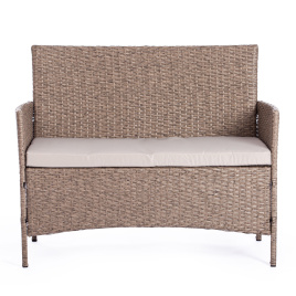 Лаундж сет [диван+2кресла+столик+подушки] (мод.210013 А) пластиковый ротанг, 107х60х83см/60х60х83см/ фото 3