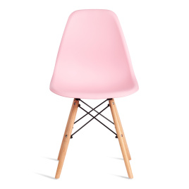Стул CINDY (EAMES) (mod. 1801) дерево бук/металл/сиденье пластик, 45x51x82 см, Light pink (светло-ро фото 5