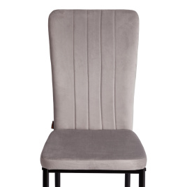 Стул VERTER (mod. BC577-DC) металл, флок, 41 х 52 х 95 см, Light grey (светло-серый) HLR14 / черный фото 5