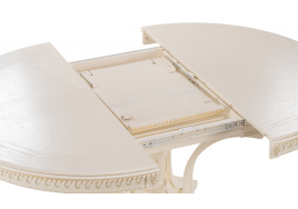 Стол деревянный Нозеан круглый бежевый / золото фото 5