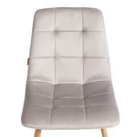 Стул CHILLY (mod. JSC-220) Велюр/металл , 44,5х52,5х88 см, Light grey (светло-серый) HLR14 / натурал фото 2