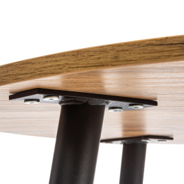 Стол URANUS ЛДСП/металл, 90x90x75,5 см, Дуб вотан/Черный фото 5