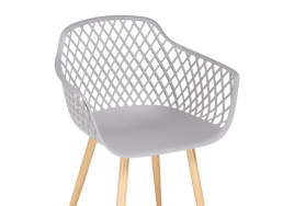 Пластиковый стул Rikon gray / wood фото 5
