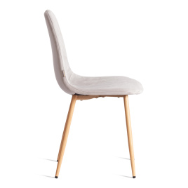 Стул Breeze/Бриз (мод. JSC-58) велюр/металл, 44х53х86см, светло-серый HLR14/натуральный фото 2