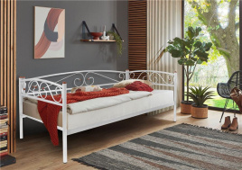 Кушетка Оптима Люкс (90х190/металлическое основание) Белый фото 1