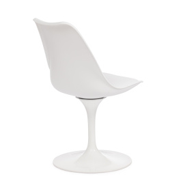 Стул TULIP FASHION CHAIR (mod.109) металл/пластик/PU, 48 x 55 x 81см, белый / белый  фото 3