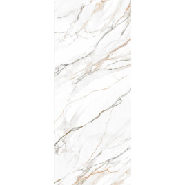 Стол АДАЖИО 115 КРУГЛЫЙ цвет МРАМОР (GILT WHITE), керамика / Латте каркас фото 3